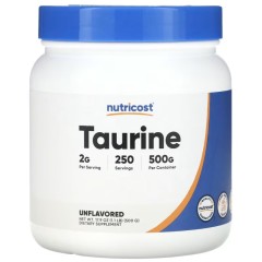 Nutricost, таурин, без добавок, 500 г (1,1 фунта)
